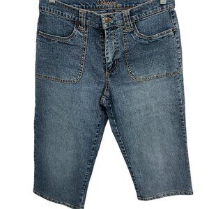 Duplex by Tyte Womens Denim Mid-Rise Casual Bermuda Shorts Sz 10 Relaxed Summer